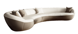سرير أريكة كبير على شكل L وأريكة