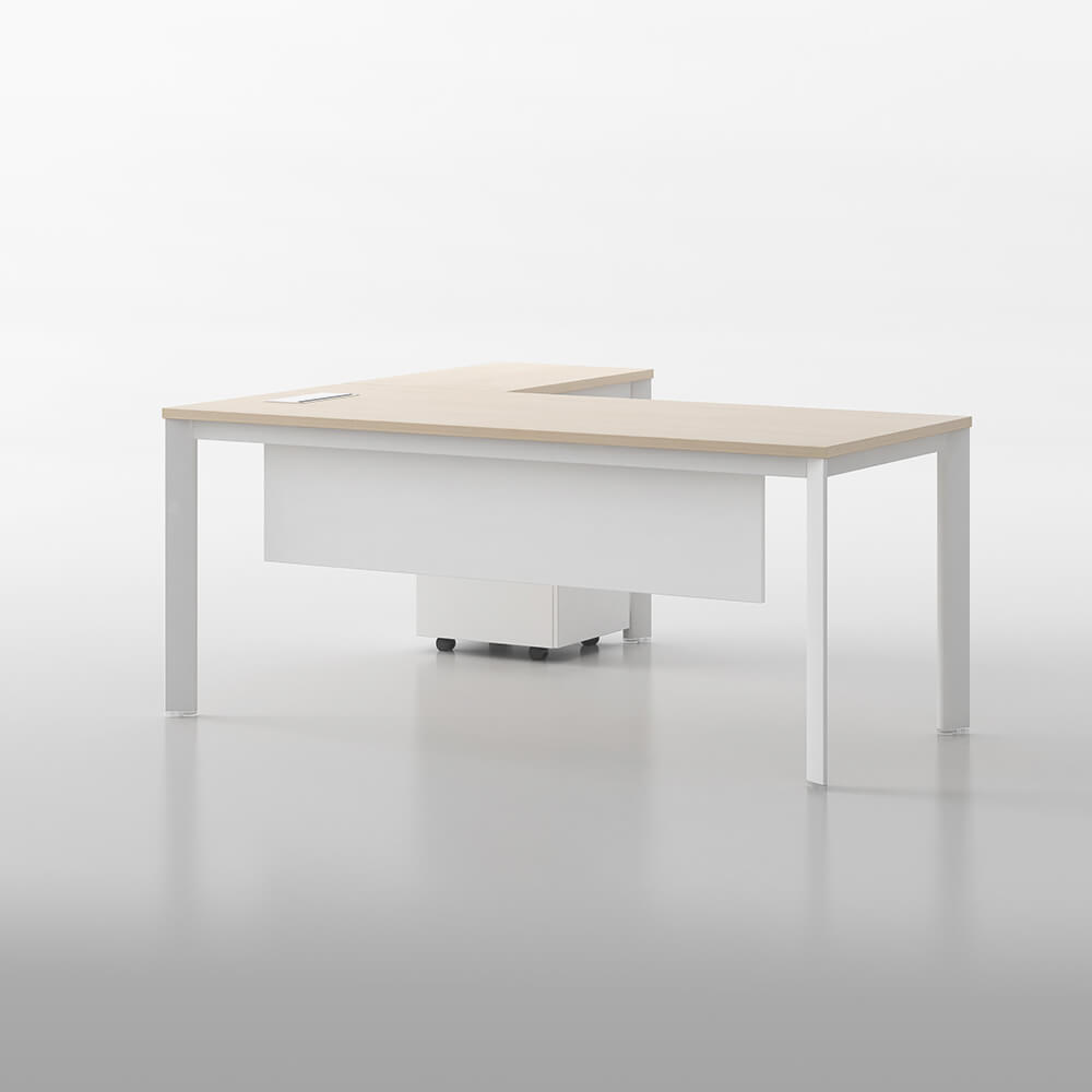 محطة عمل مكتبية على شكل حرف L