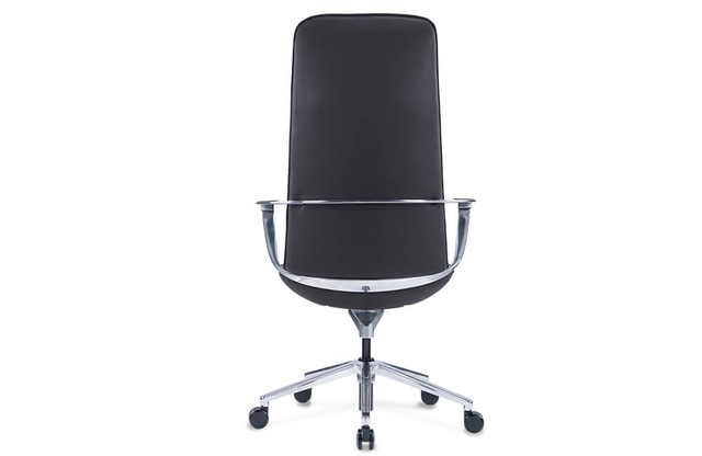 كرسي مؤتمرات جلدي بعجلات